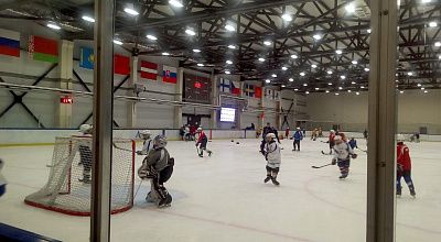 Светодиодный экран для хоккея на тренировочной базе в Санкт-Петербурге