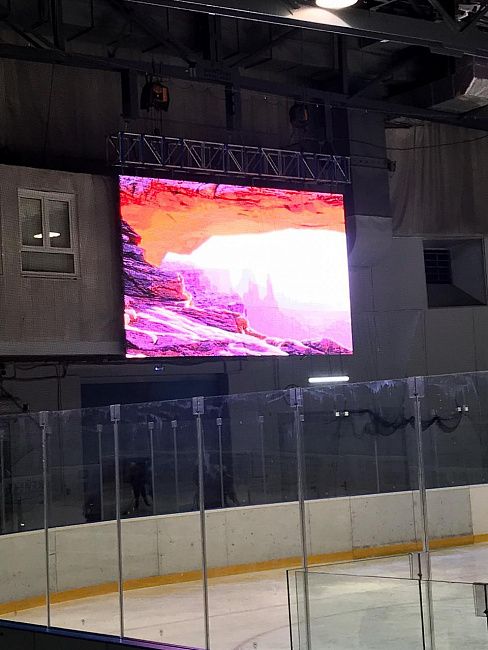 Внутренний светодиодный видеоэкран в Ледовом Дворце, г. Мурманск