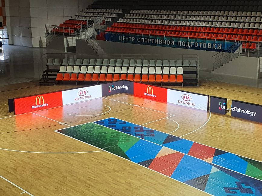 Светодиодный периметр для баскетбольной площадки в г. Уфа