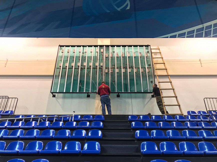 Внутренний led экран для для волейбольного клуба г. Сургут