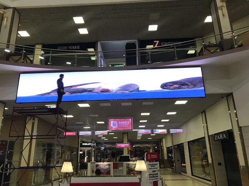 Рекламный led экран для ТЦ «Красная площадь», Краснодар