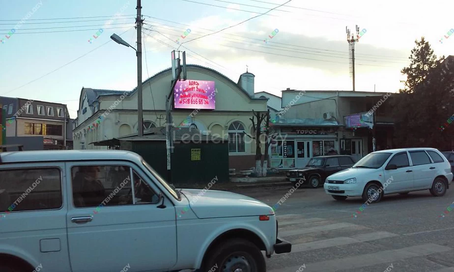 Видео светодиодного уличного экрана в г. Учкекен