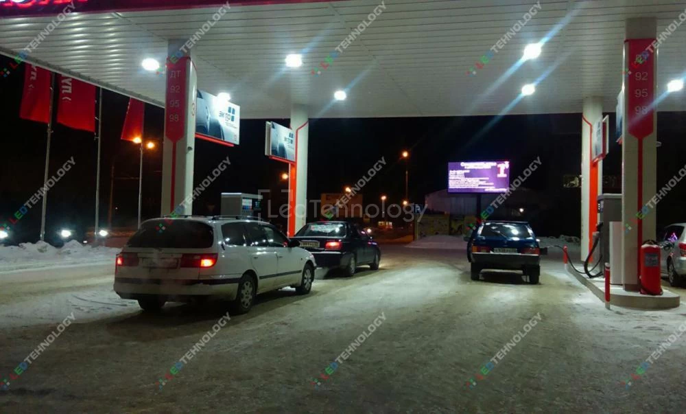 Светодиодный видео экран на АЗС Лукойл 32 г. Барнаул