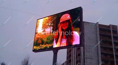 Видео светодиодного экрана на билборде г. Юрга