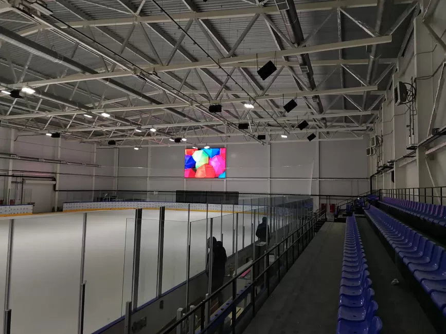 Светодиодный экран для трансляций в ледовом дворце, г. Петрозаводск