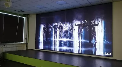 Монтаж led-экрана в библиотеке г. Благовещенск