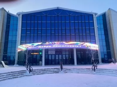 Медиафасад в городе Губкинский Ямало-Ненецкого автономного округа